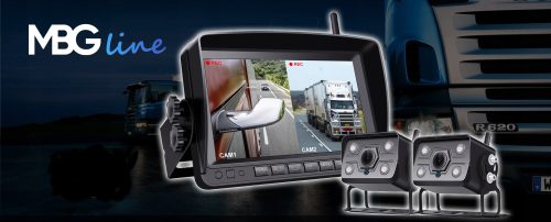 2x Kamera FHD Bezprzewodowy Zestaw Cofania z Funkcją Rejestratora MBG line SNR-CX77+ 2x607T1
