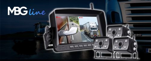 3x Kamera FHD Bezprzewodowy Zestaw Cofania z Funkcją Rejestratora MBG line SNR-CX77+ 3x607T1