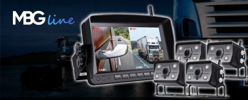 4x Kamera FHD Bezprzewodowy Zestaw Cofania z Funkcją Rejestratora MBG line SNR-CX77+ 4x607T1