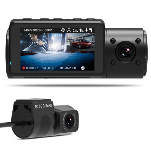 Kamera samochodowa VANTRUE N4 + 256GB + adapter ACC+GPS (2 uchwyty)