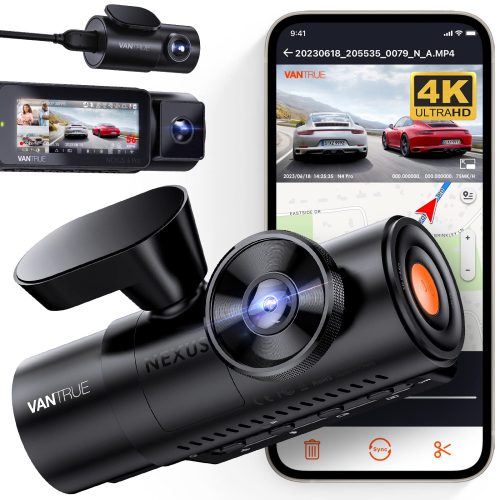 Kamera samochodowa Vantrue N4 PRO Karta Pamięci VANTRUE 256 GB Adapter Zasilania VP03