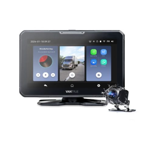 Zestaw Cofania Stacja Multimedialna z Carplay Android Auto VANTRUE P1 + Przedłużacz do Tylnej Kamery 8m