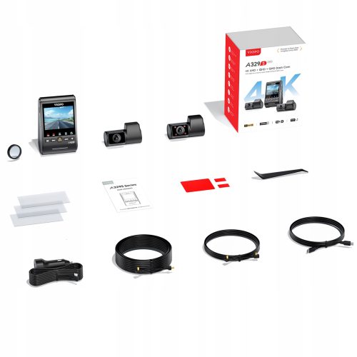 KAMERA SAMOCHODOWA VIOFO A329S 3CH 4K HDR GPS WIFI SONY STARVIS 2 RYBIE OKO