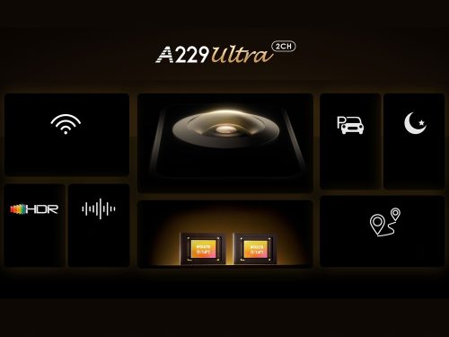 KAMERA SAMOCHODOWA VIOFO A229 ULTRA 2CH 4K+4K HDR GPS WIFI SONY STARVIS 2 Karta Pamięci VIOFO 256GB+HK4