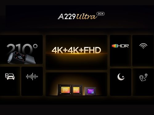 KAMERA SAMOCHODOWA VIOFO A229 ULTRA 3CH 4K+4K HDR GPS WIFI SONY STARVIS 2