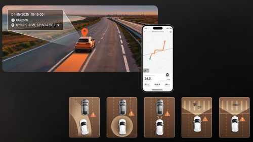 70mai Kamera samochodowa A810S 4k HDR + tylna RC24 + moduł up06