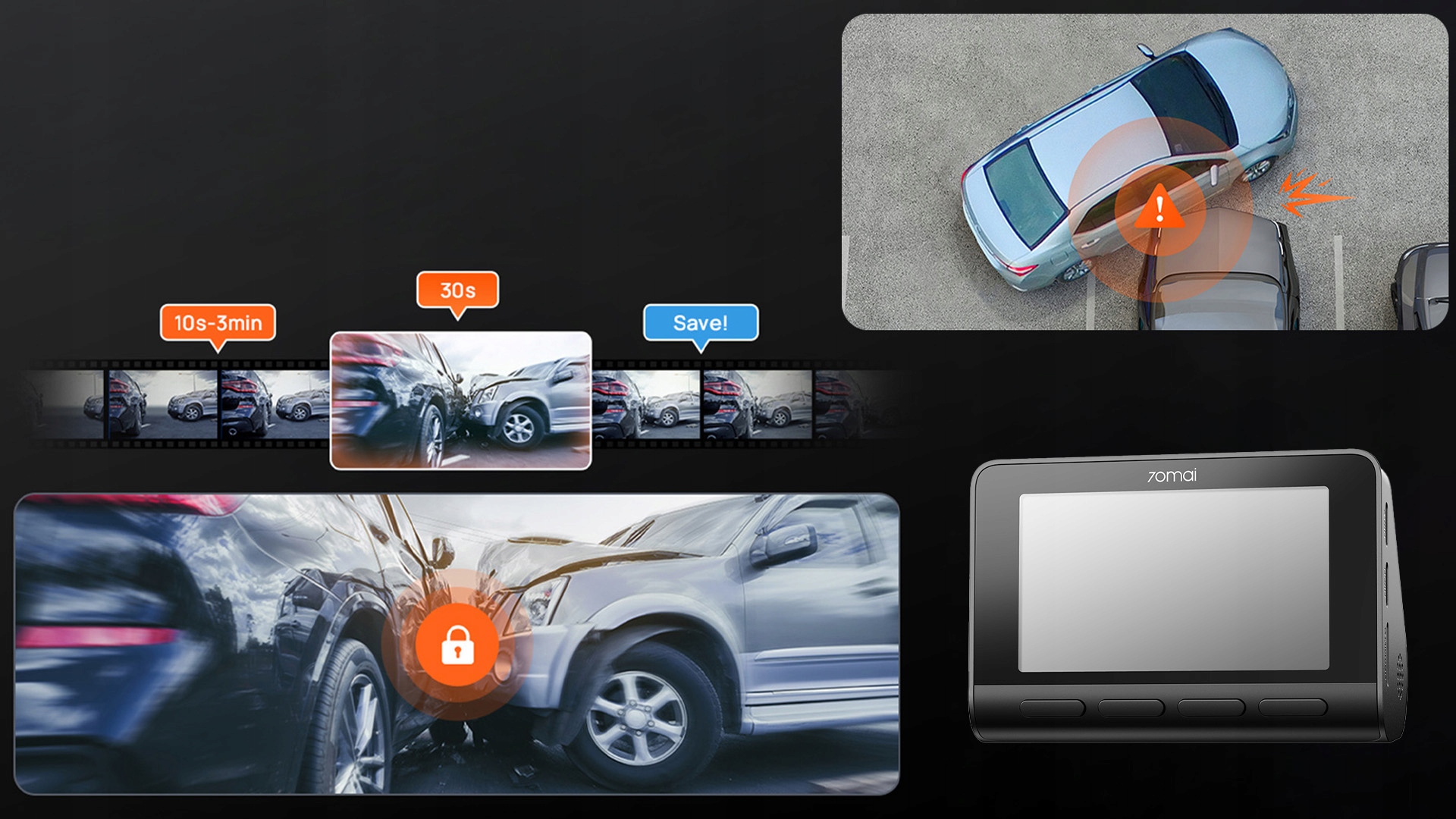 70mai-Kamera-samochodowa-A810S-4k-HDR-tylna-RC24-modul-up06-Stan-opakowania-oryginalne