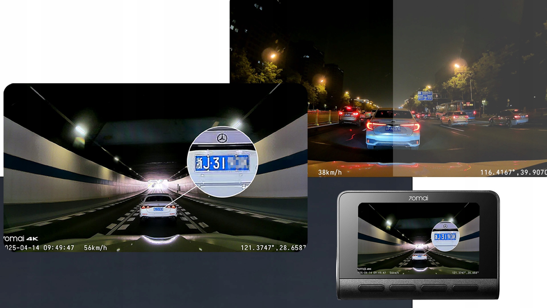 70mai Kamera samochodowa A800SE 4G Ready HDR Wideorejestrator + tylna RC22 - obrazek 5