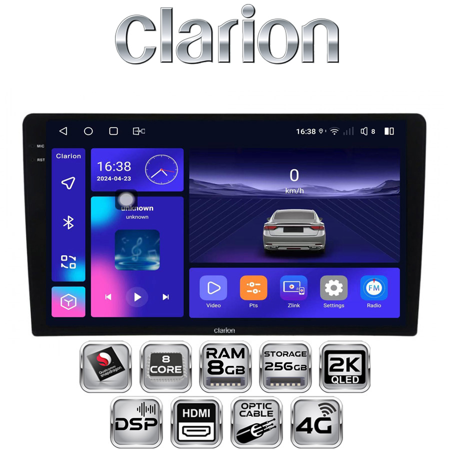 STACJA MULTIMEDIALNA .CLARION GL700(XD6125-8256-9) 9 8243; 8+256GB (ANDROID+DSP+WI-FI) - obrazek 6