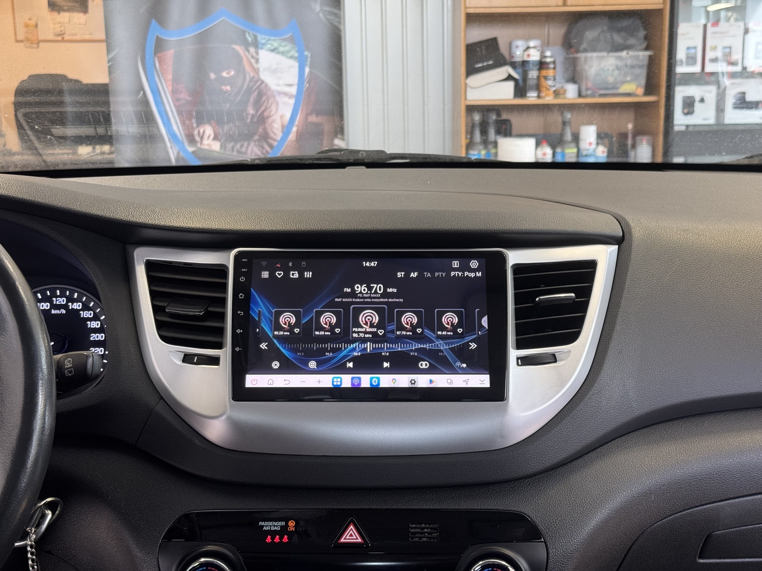 Stacja multimedialna Android GMS 7785 zamontowana w Hyundai Tucson
